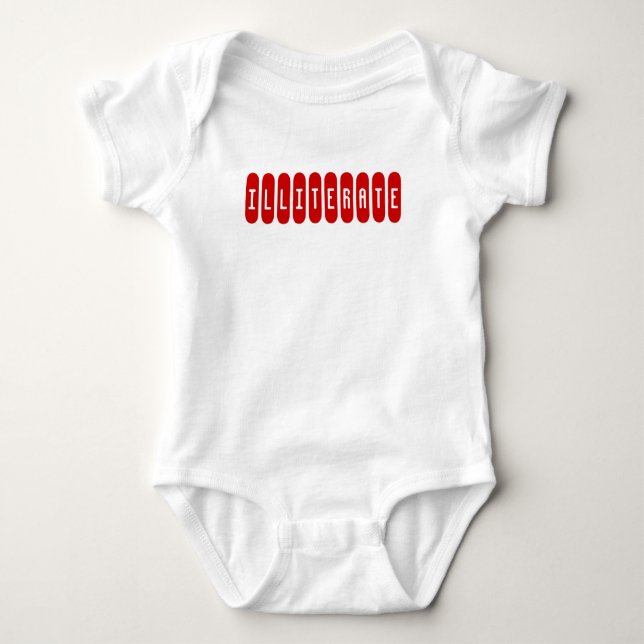 ILLITERATE BABY BODYSUIT (Front)