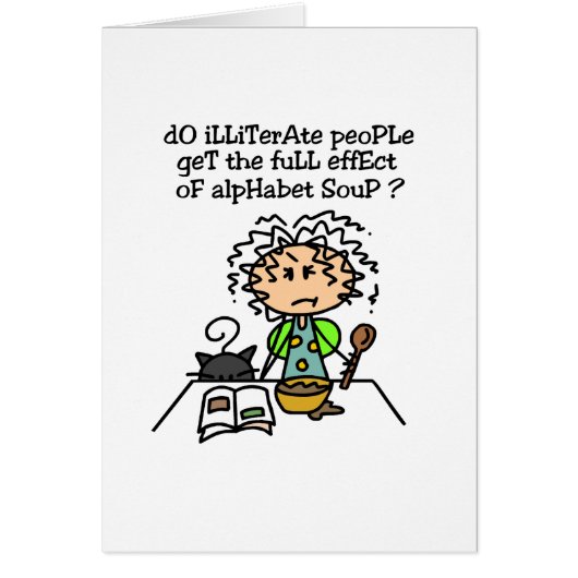 Illiterate People Humor (Front)