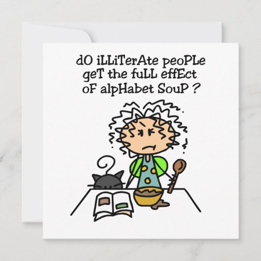 Illiterate People Humor (Front)