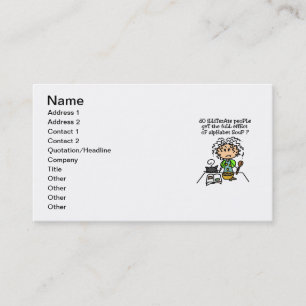 Illiterate People Humor Business Card