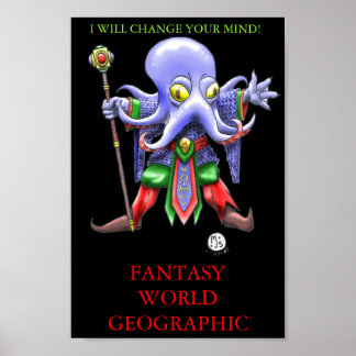 ILLITHIDMON CHIBI MIND FLAYER FANTASY WORLD GEO POSTER