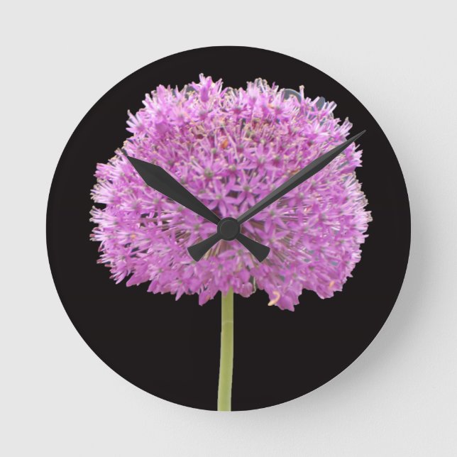 Illium Summer Spring Flower -Irish Design Round Clock (Front)