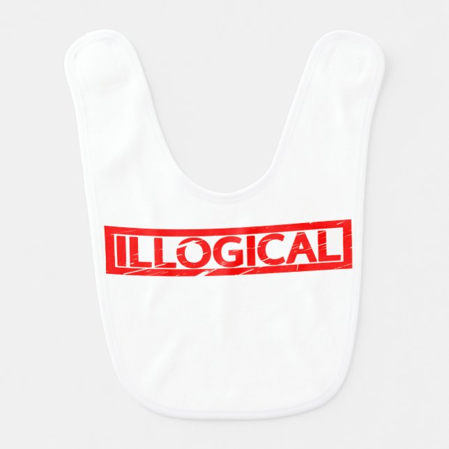 Illogical Stamp Baby Bib (Front)