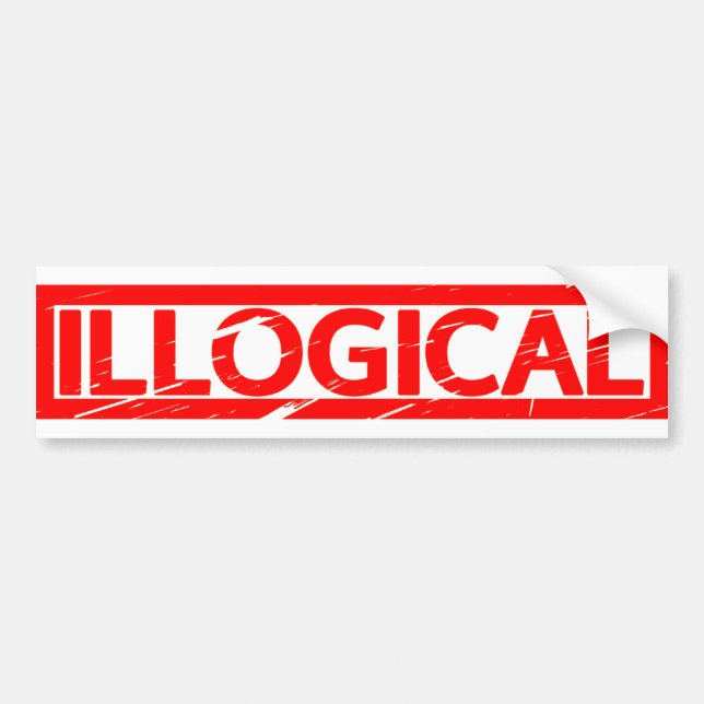 Illogical Stamp Bumper Sticker (Front)