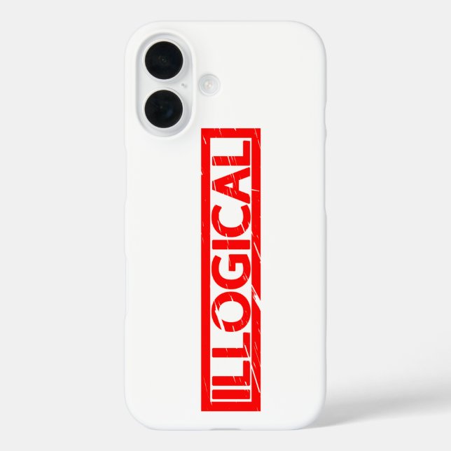 Illogical Stamp Case-Mate iPhone Case (Back)