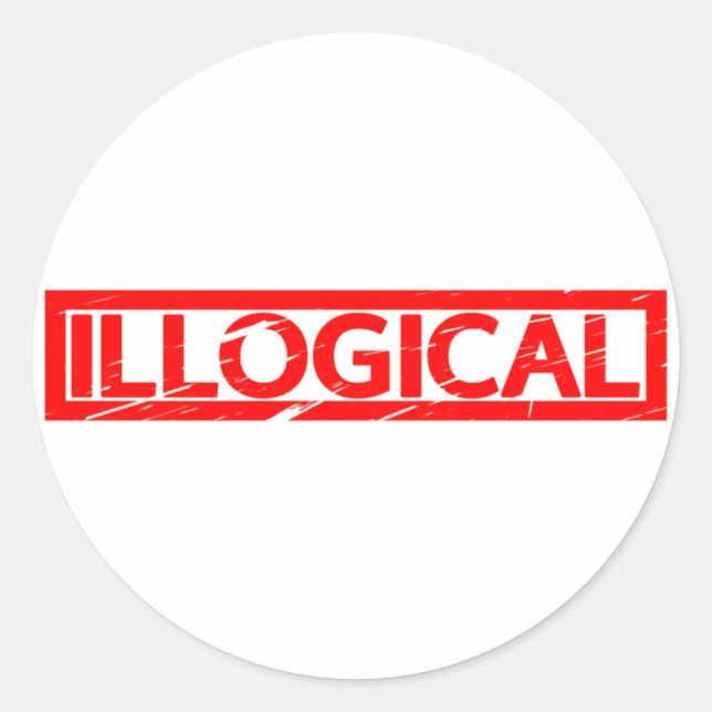 Illogical Stamp Classic Round Sticker (Front)