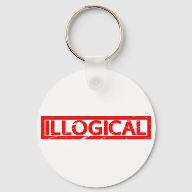 Illogical Stamp Keychain (Front)