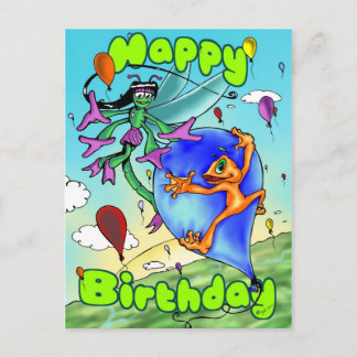 Illow & - Happy Birthday Postcard