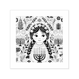 Illuminate the Night: A Hanukkah Celebration Self-inking Stamp