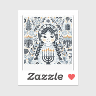 Illuminate the Night: A Hanukkah Celebration Sticker