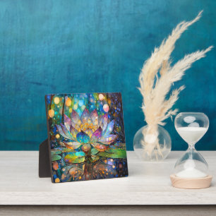 Illuminated Blooming Lotus Flower Plaque