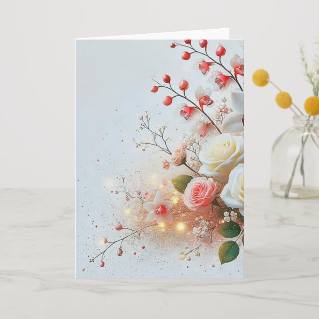 Illuminated Blooms Thank You Card (Front)