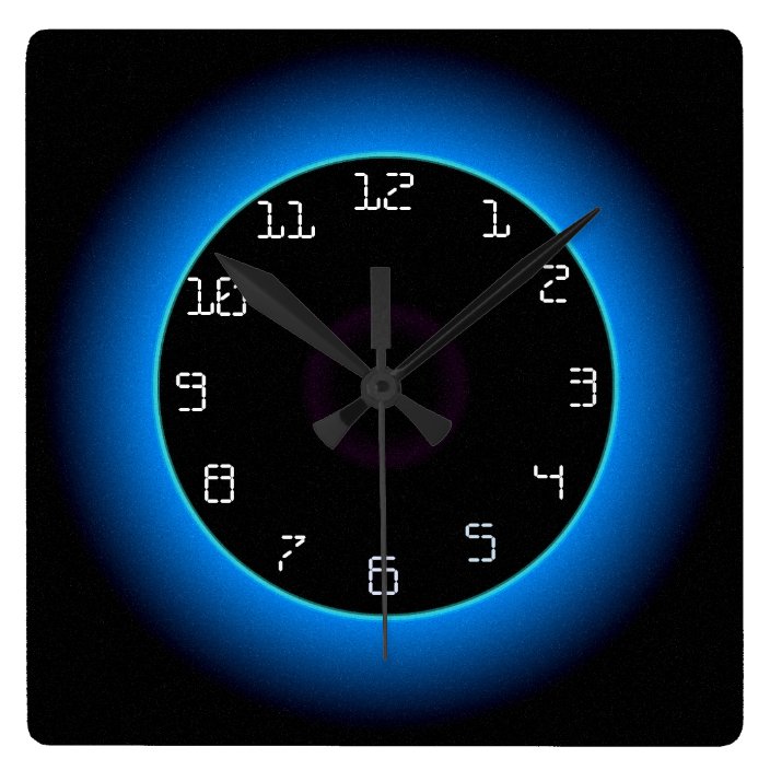 illuminated wall clock atomic