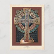 Illuminated Celtic Cross Postcard