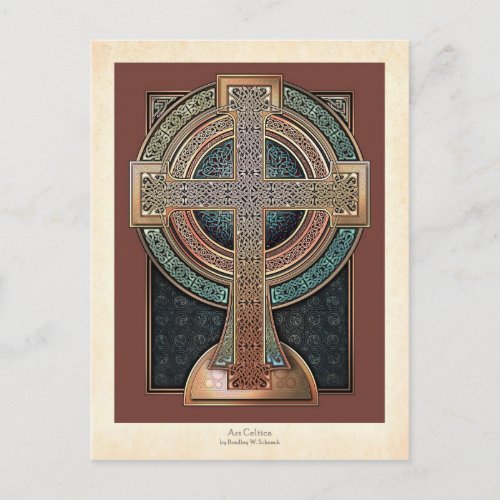 Illuminated Celtic Cross Postcard