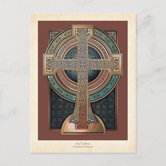 Illuminated Celtic Cross Postcard (Front)
