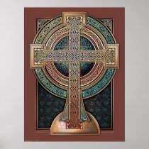 Illuminated Celtic Cross Poster (18x24")
