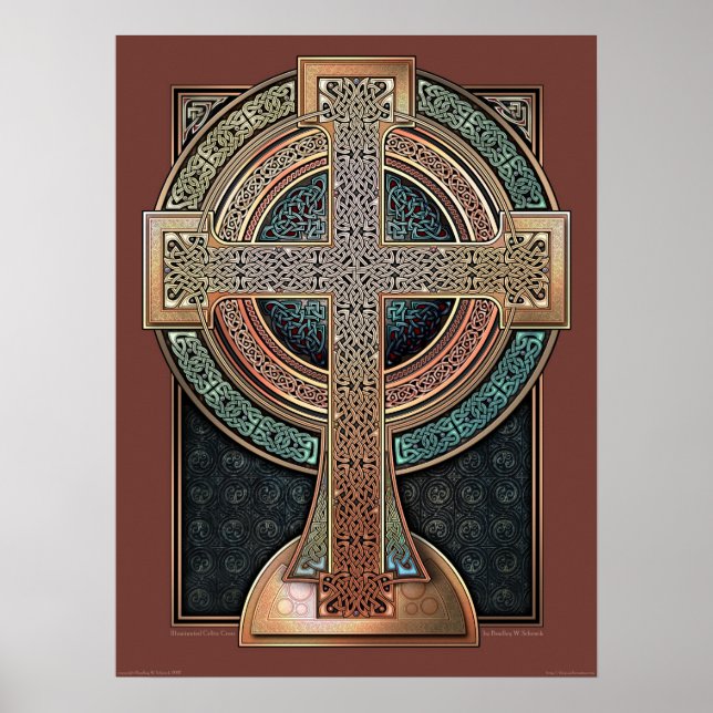 Illuminated Celtic Cross Poster (18x24") (Front)