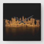 Illuminated Chess Pieces Wall Clock