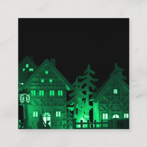 Illuminated Christmas Houses Enclosure Card