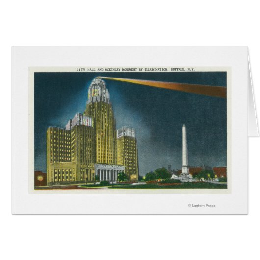 Illuminated City Hall View Cards (Front Horizontal)