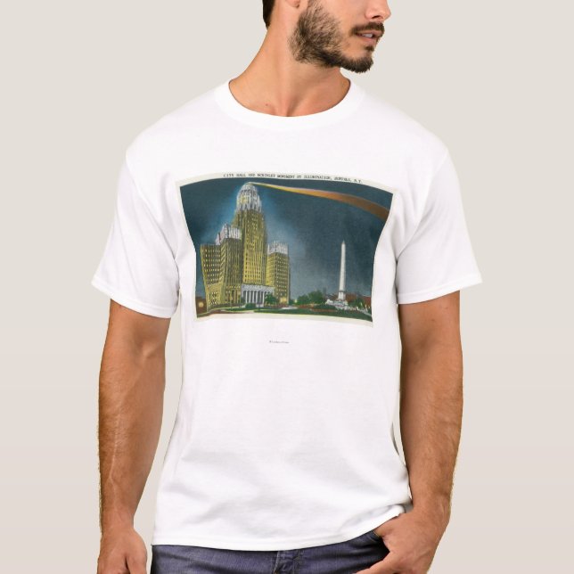 Illuminated City Hall View T-Shirt (Front)