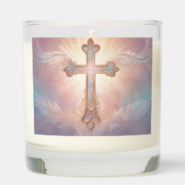 Illuminated Cross Scented Jar Candle