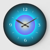 Illuminated Effect Green/Aqua/Purple Wall Clock