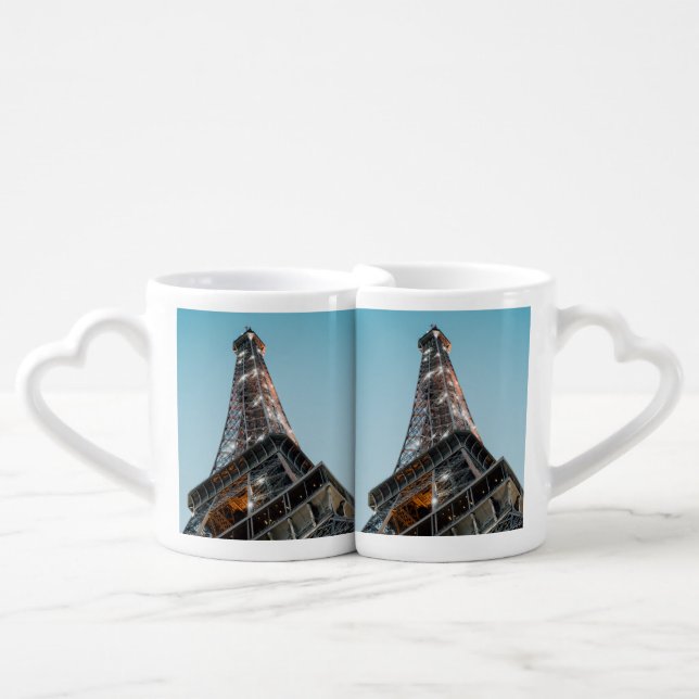 Illuminated Eiffel Tower Coffee Mug Set (Front Nesting)