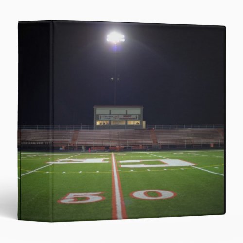 Illuminated Football Field 3 Ring Binder