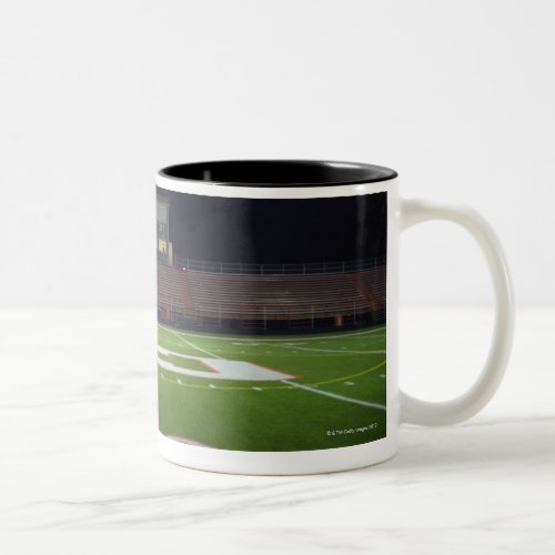 Illuminated Football Field Two_Tone Coffee Mug
