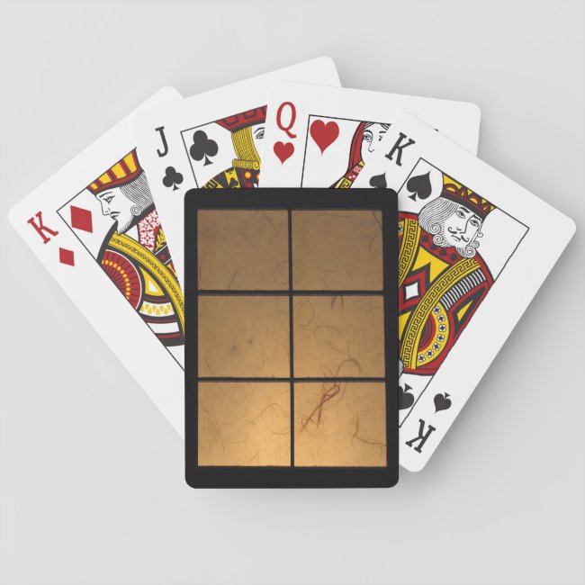 Illuminated Golden Copper Squares Playing Cards