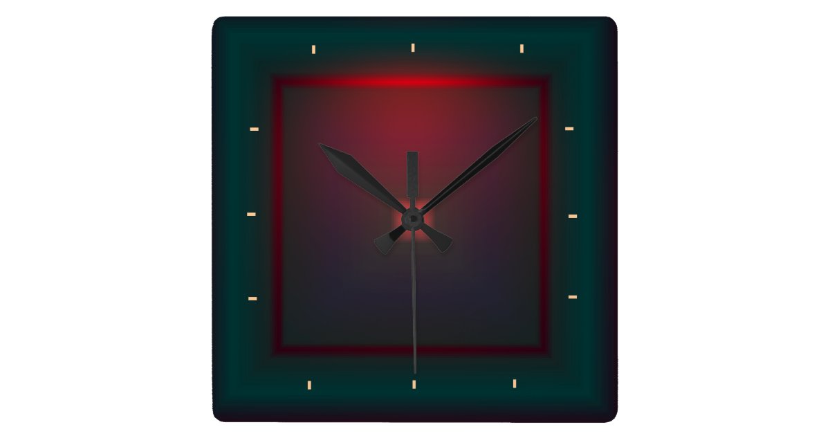 Illuminated Green and Red>Wall clock