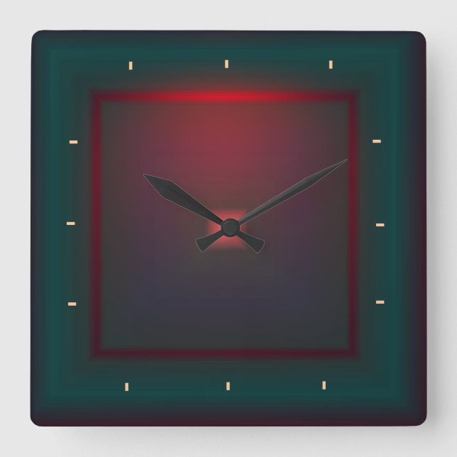 Illuminated Green and Red>Wall clock (Front)