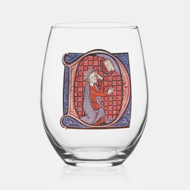 Illuminated Initial D wine glass (Front)