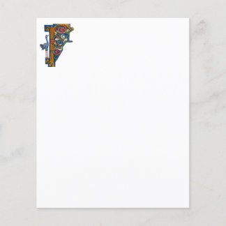 Illuminated Initial F paper