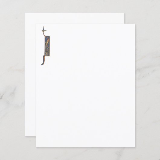 Illuminated Initial J paper (Front/Back)