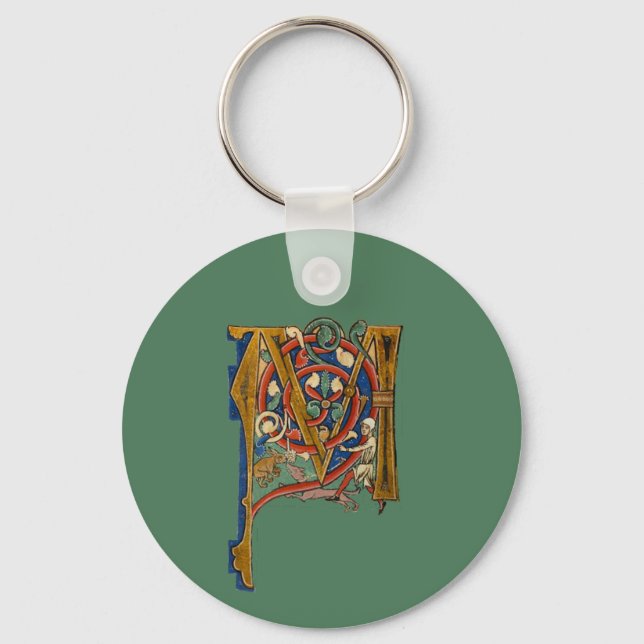 Illuminated Initial M Keychain (Front)