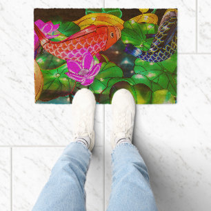 Illuminated Koi Fiber Doormat