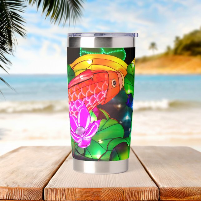 Illuminated Koi Insulated Tumbler (Beach)