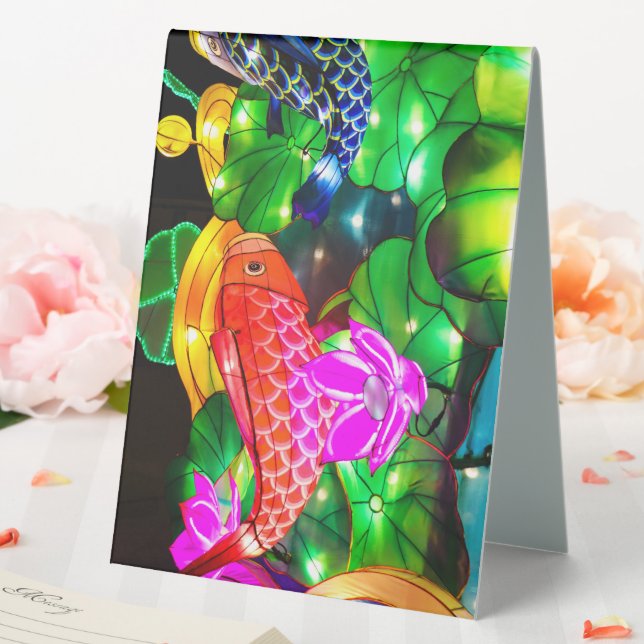 Illuminated Koi Table Tent (In SItu (Wedding))