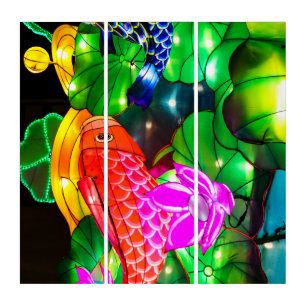Illuminated Koi Triptych