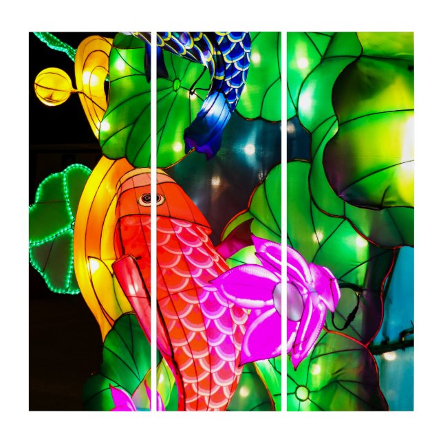 Illuminated Koi Triptych (Front)