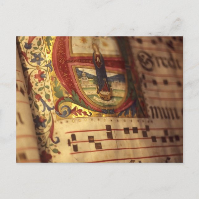 Illuminated manuscrip postcard (Front)