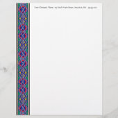 Illuminated Manuscript Border in Red Blue n Green (Front)