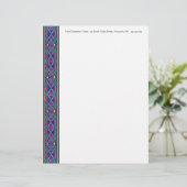 Illuminated Manuscript Border in Red Blue n Green (Standing Front)