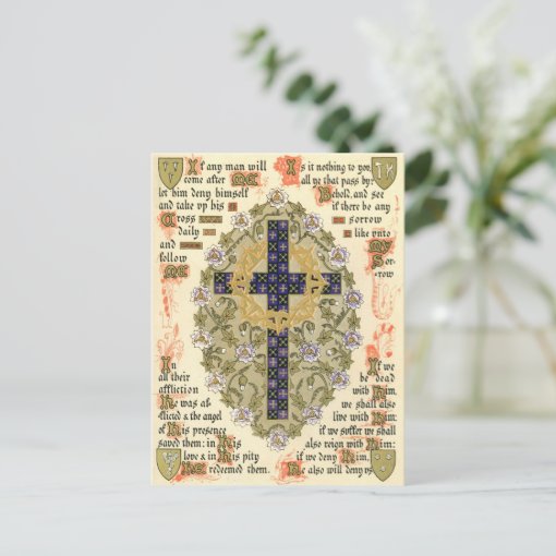 Illuminated Manuscript for Septuagesima and Lent Postcard | Zazzle