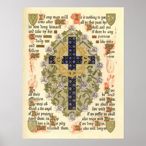 Illuminated Manuscript for Septuagesima and Lent Poster