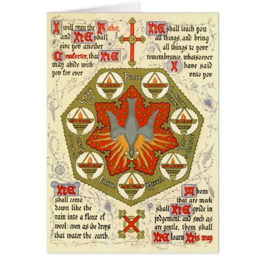 Illuminated Manuscript for Whitsuntide Cards (Front)