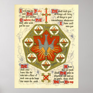 Illuminated Manuscript for Whitsuntide Poster